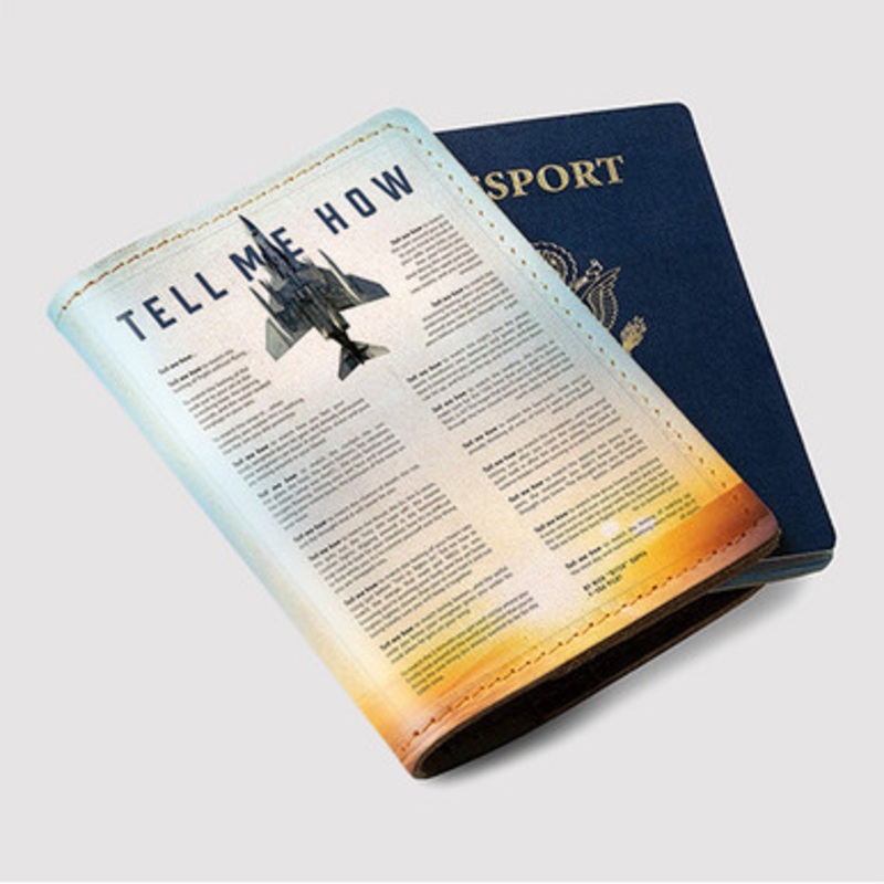 Pastele F 4 Phantom Tell Me How Custom Passport Wallet Case With Credit Card Holder Awesome Personalized PU Leather Travel Trip Vacation Baggage Cover