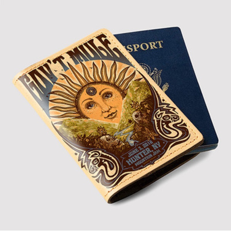 Pastele Govt Mule Mountain Jam Custom Passport Wallet Case With Credit Card Holder Awesome Personalized PU Leather Travel Trip Vacation Baggage Cover