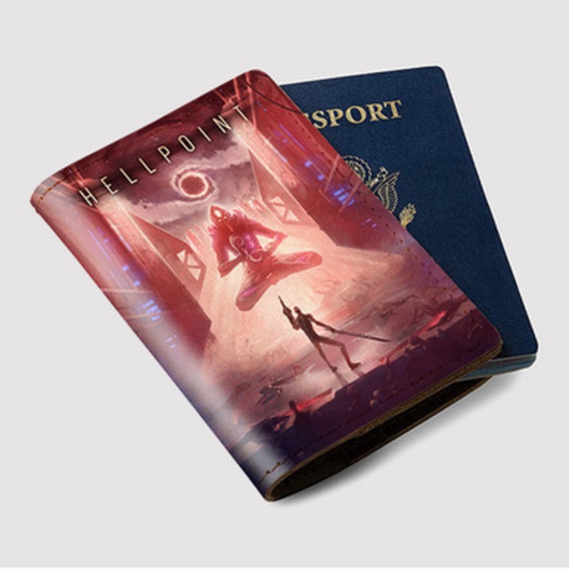 Pastele Hell Point Custom Passport Wallet Case With Credit Card Holder Awesome Personalized PU Leather Travel Trip Vacation Baggage Cover