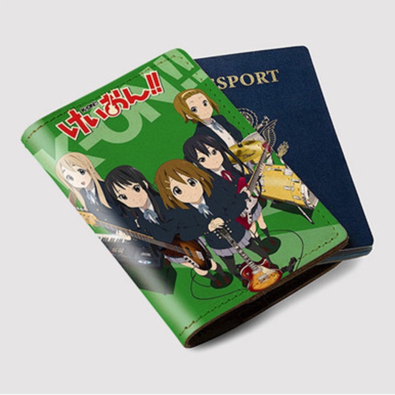 Pastele K On Anime Manga Custom Passport Wallet Case With Credit Card Holder Awesome Personalized PU Leather Travel Trip Vacation Baggage Cover