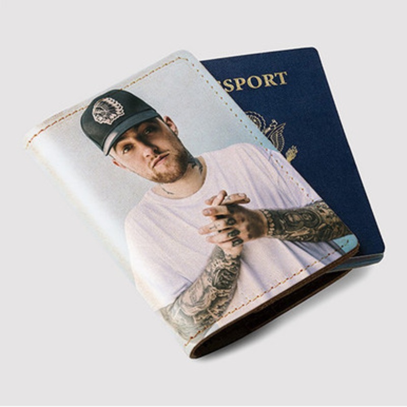 Pastele Mac Miller Music jpeg Custom Passport Wallet Case With Credit Card Holder Awesome Personalized PU Leather Travel Trip Vacation Baggage Cover