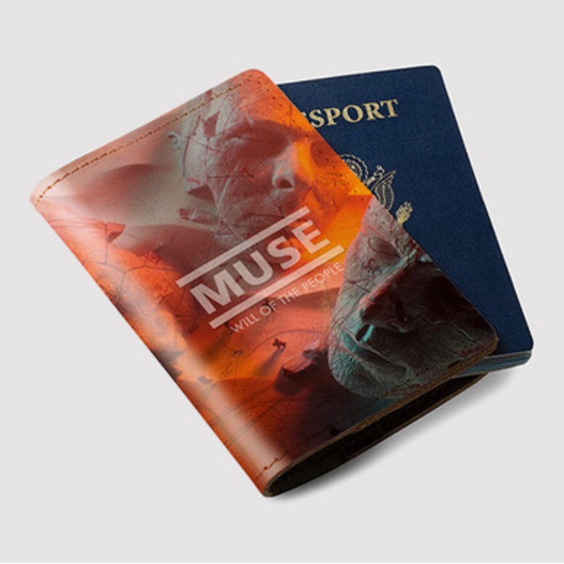 Pastele Muse Will Of The People Custom Passport Wallet Case With Credit Card Holder Awesome Personalized PU Leather Travel Trip Vacation Baggage Cover