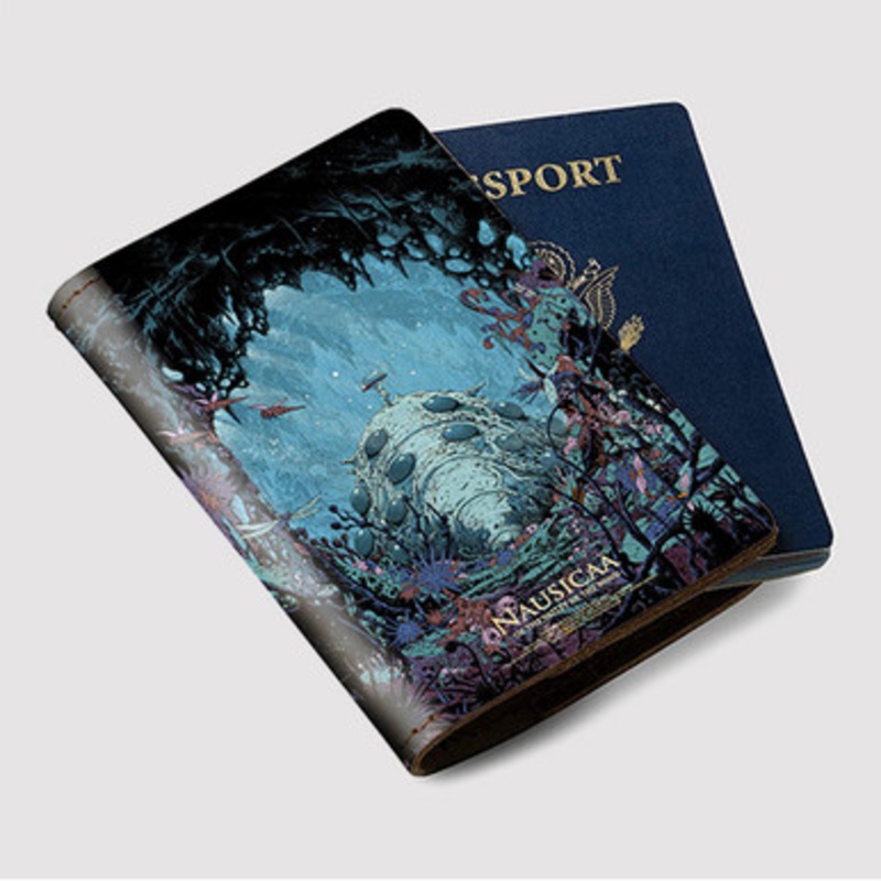 Pastele Nausicaa Of The Valley Of The Wind Custom Passport Wallet Case With Credit Card Holder Awesome Personalized PU Leather Travel Trip Vacation Baggage Cover