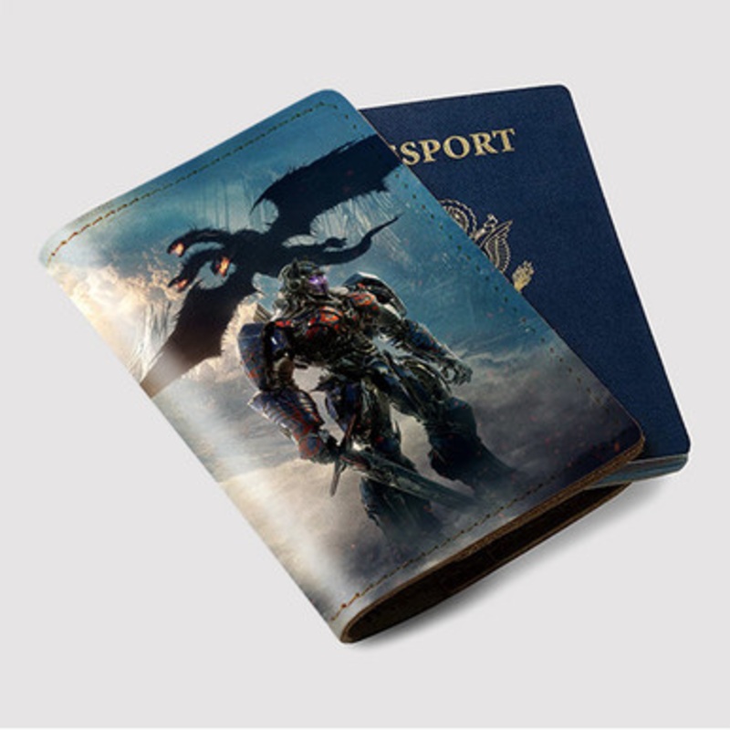 Pastele Optimus Prime Dragon Transformers Custom Passport Wallet Case With Credit Card Holder Awesome Personalized PU Leather Travel Trip Vacation Baggage Cover