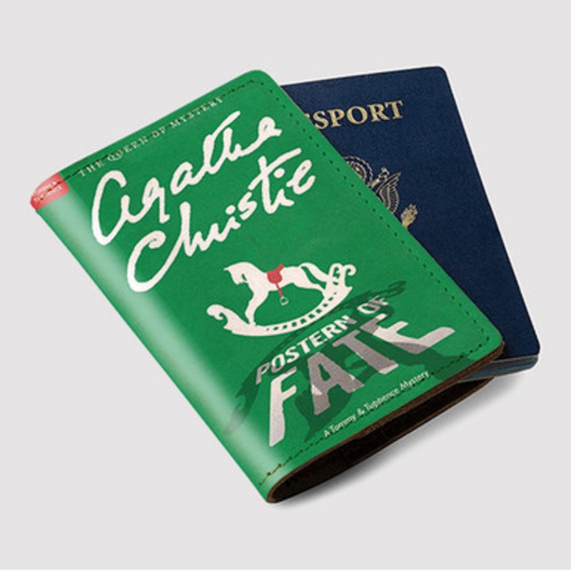 Pastele Postern Of Fate Agatha Christie Custom Passport Wallet Case With Credit Card Holder Awesome Personalized PU Leather Travel Trip Vacation Baggage Cover