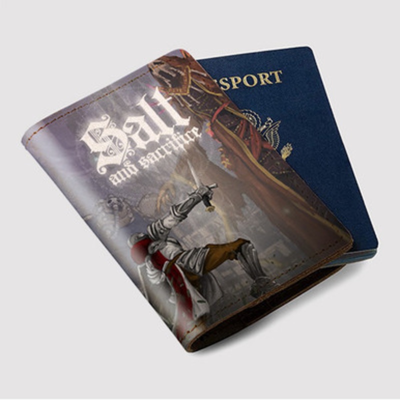 Pastele Salt and Sacrifice Custom Passport Wallet Case With Credit Card Holder Awesome Personalized PU Leather Travel Trip Vacation Baggage Cover