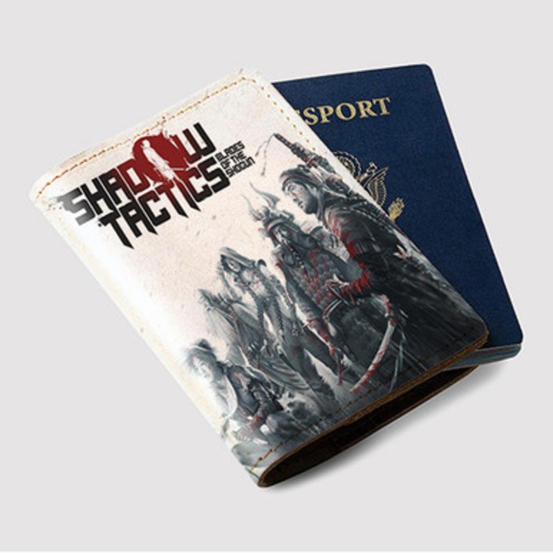 Pastele Shadow Tactics Blades of the Shogun Custom Passport Wallet Case With Credit Card Holder Awesome Personalized PU Leather Travel Trip Vacation Baggage Cover
