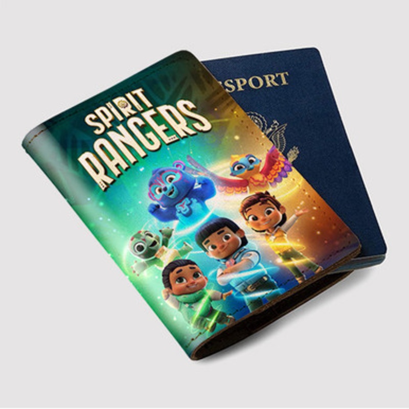 Pastele Spirit Rangers Custom Passport Wallet Case With Credit Card Holder Awesome Personalized PU Leather Travel Trip Vacation Baggage Cover