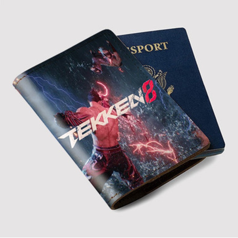 Pastele Tekken 8 Custom Passport Wallet Case With Credit Card Holder Awesome Personalized PU Leather Travel Trip Vacation Baggage Cover