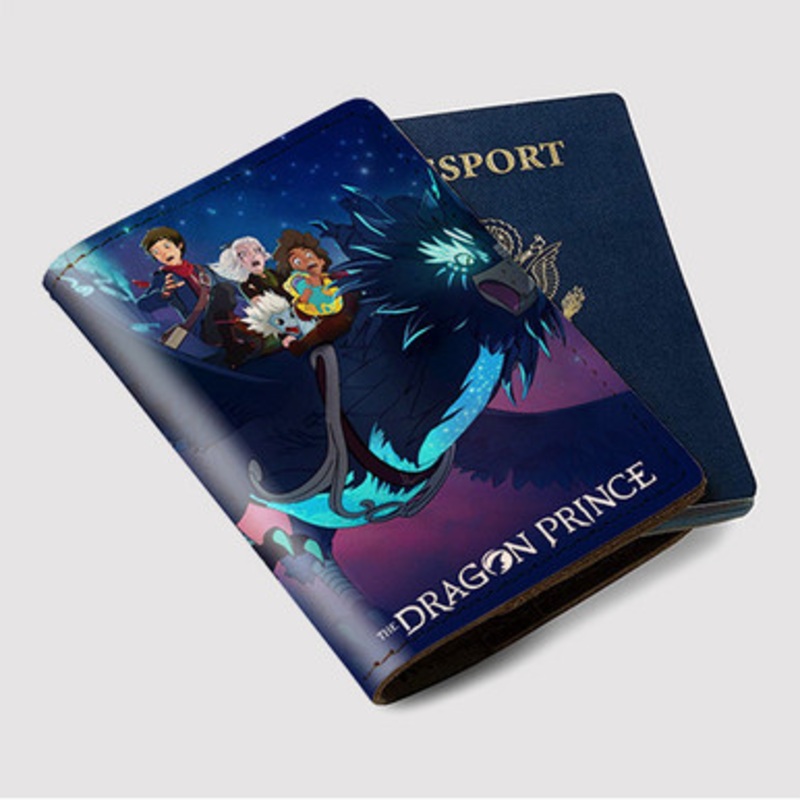 Pastele The Dragon Prince Custom Passport Wallet Case With Credit Card Holder Awesome Personalized PU Leather Travel Trip Vacation Baggage Cover