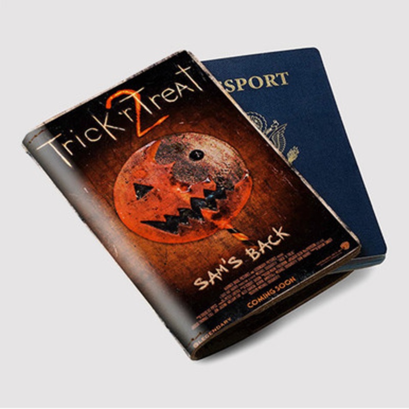 Pastele Trick R Treat 2 Custom Passport Wallet Case With Credit Card Holder Awesome Personalized PU Leather Travel Trip Vacation Baggage Cover