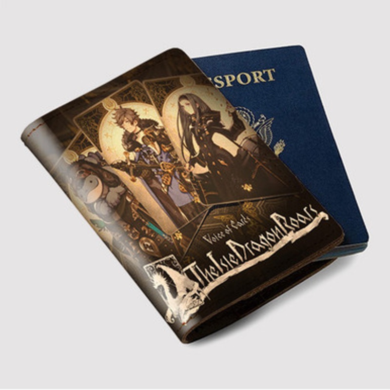 Pastele Voice of Cards The Isle Dragon Roars Custom Passport Wallet Case With Credit Card Holder Awesome Personalized PU Leather Travel Trip Vacation Baggage Cover