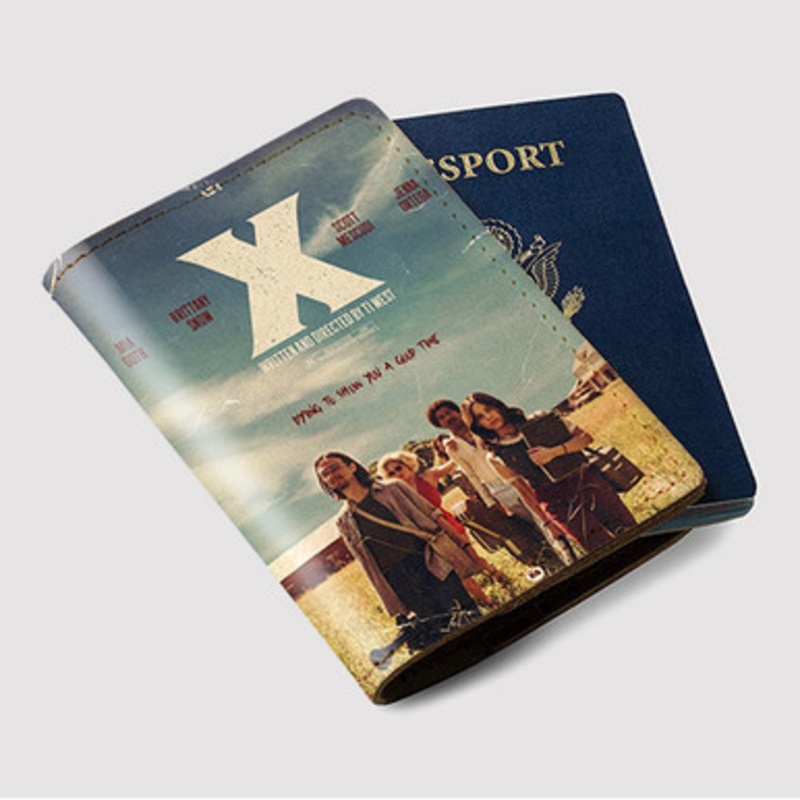 Pastele X Movie Ti West Custom Passport Wallet Case With Credit Card Holder Awesome Personalized PU Leather Travel Trip Vacation Baggage Cover