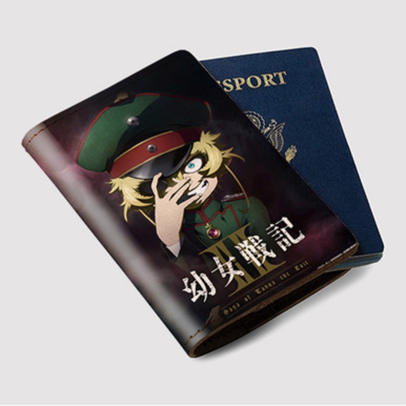 Pastele Youjo Senki II jpeg Custom Passport Wallet Case With Credit Card Holder Awesome Personalized PU Leather Travel Trip Vacation Baggage Cover
