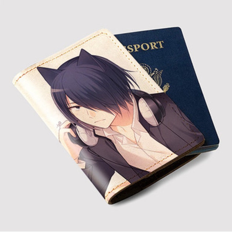 Pastele Yu Ishigami Kaguya sama Custom Passport Wallet Case With Credit Card Holder Awesome Personalized PU Leather Travel Trip Vacation Baggage Cover