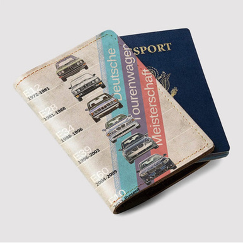 Pastele BMW M5 Series Custom Passport Wallet Case With Credit Card Holder Awesome Personalized PU Leather Travel Trip Vacation Baggage Cover