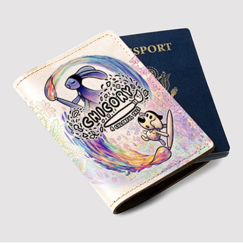 Pastele Chicory A Colorful Tale Custom Passport Wallet Case With Credit Card Holder Awesome Personalized PU Leather Travel Trip Vacation Baggage Cover