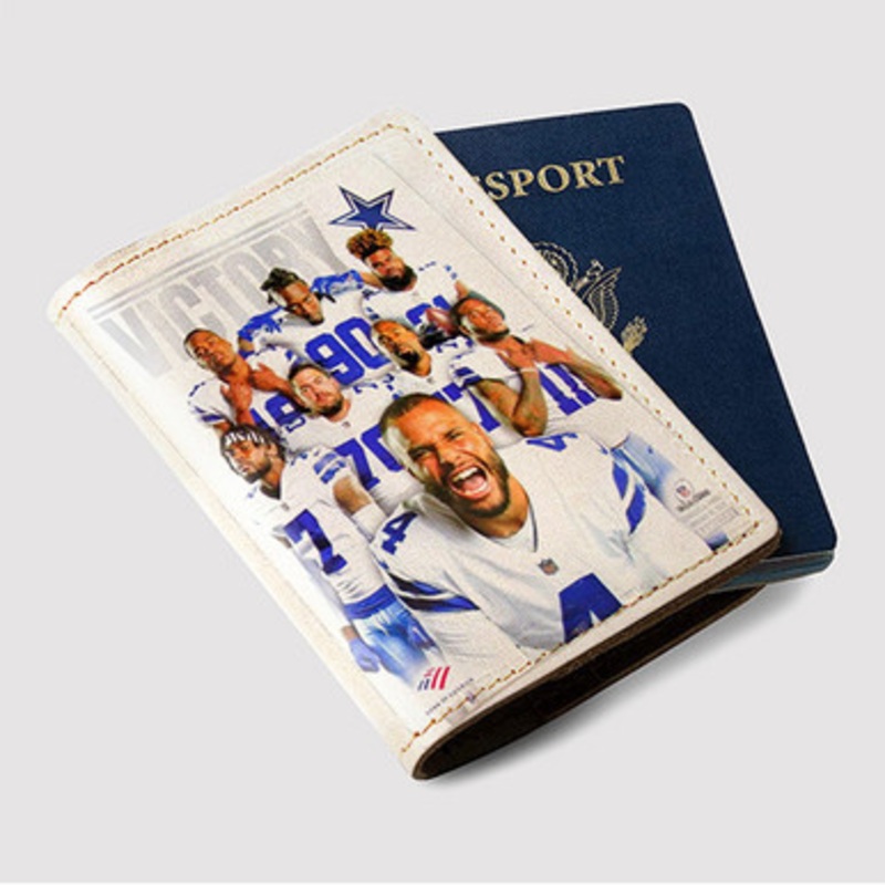 Pastele Dallas Cowboys NFL 2022 Custom Passport Wallet Case With Credit Card Holder Awesome Personalized PU Leather Travel Trip Vacation Baggage Cover