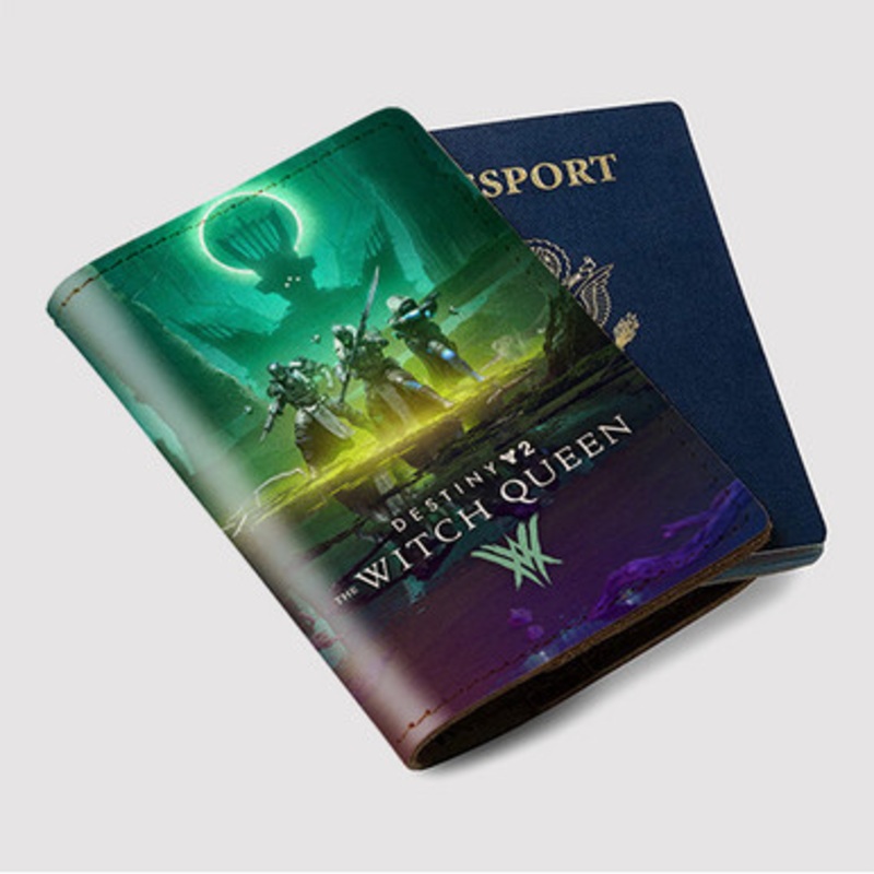 Pastele Destiny 2 The Witch Queen Custom Passport Wallet Case With Credit Card Holder Awesome Personalized PU Leather Travel Trip Vacation Baggage Cover