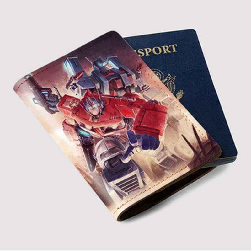 Pastele G1 Transformers Custom Passport Wallet Case With Credit Card Holder Awesome Personalized PU Leather Travel Trip Vacation Baggage Cover
