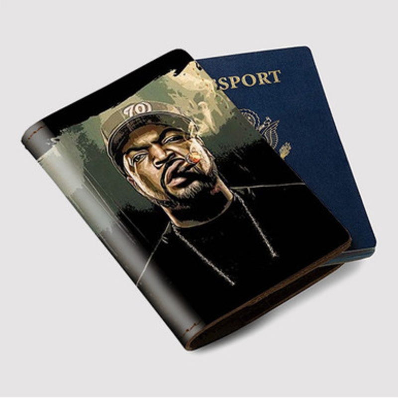 Pastele Ice Cube Custom Passport Wallet Case With Credit Card Holder Awesome Personalized PU Leather Travel Trip Vacation Baggage Cover