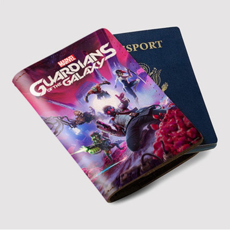 Pastele Marvel s Guardians of the Galaxy Custom Passport Wallet Case With Credit Card Holder Awesome Personalized PU Leather Travel Trip Vacation Baggage Cover