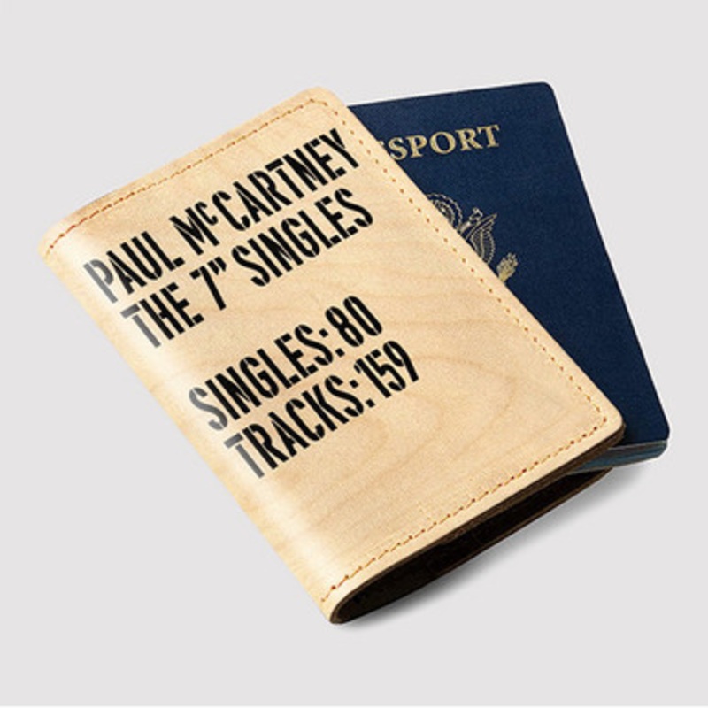 Pastele Paul Mc Cartney The 7 Singles Custom Passport Wallet Case With Credit Card Holder Awesome Personalized PU Leather Travel Trip Vacation Baggage Cover
