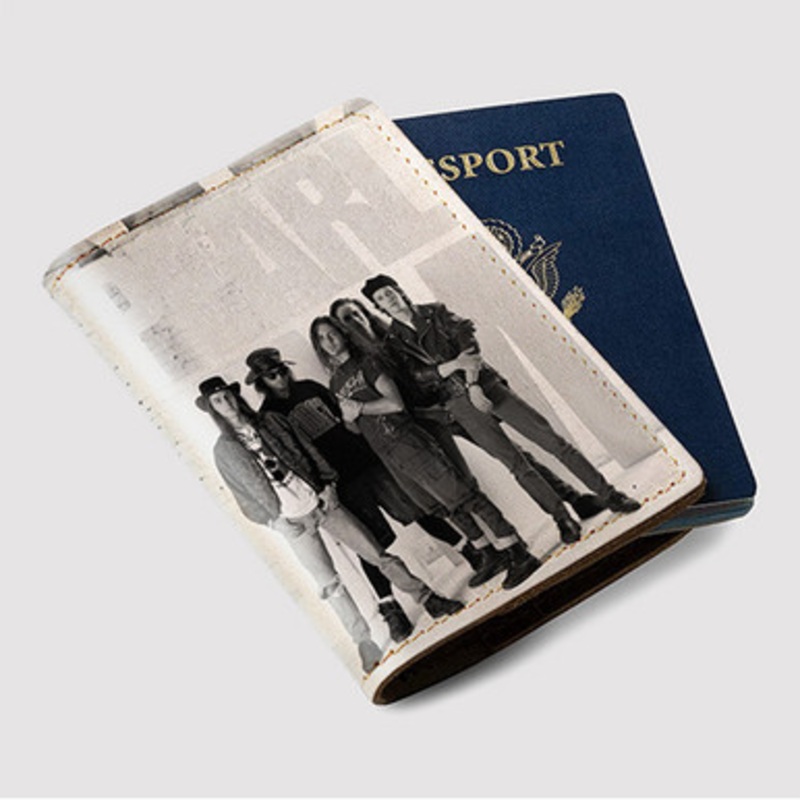 Pastele Pearl Jam Band Custom Passport Wallet Case With Credit Card Holder Awesome Personalized PU Leather Travel Trip Vacation Baggage Cover
