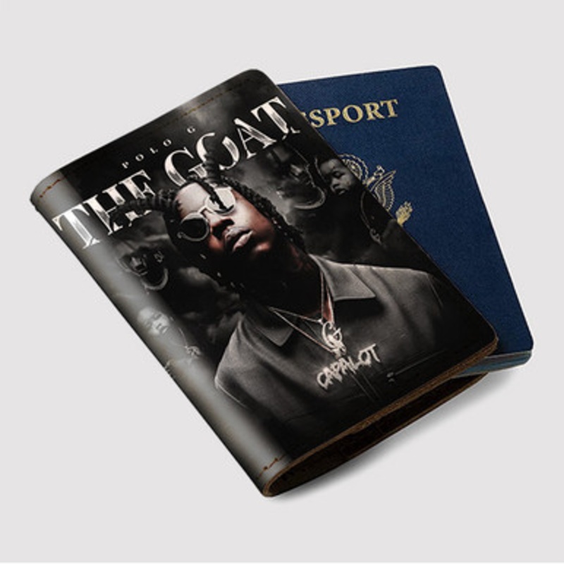 Pastele Polo G The Goat Custom Passport Wallet Case With Credit Card Holder Awesome Personalized PU Leather Travel Trip Vacation Baggage Cover