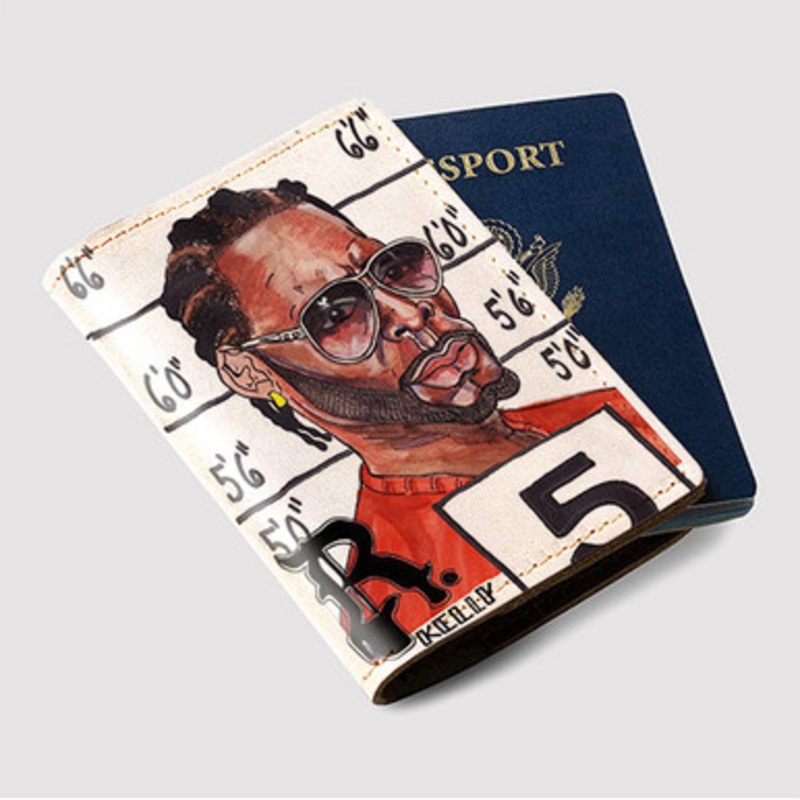 Pastele R Kelly Art Custom Passport Wallet Case With Credit Card Holder Awesome Personalized PU Leather Travel Trip Vacation Baggage Cover