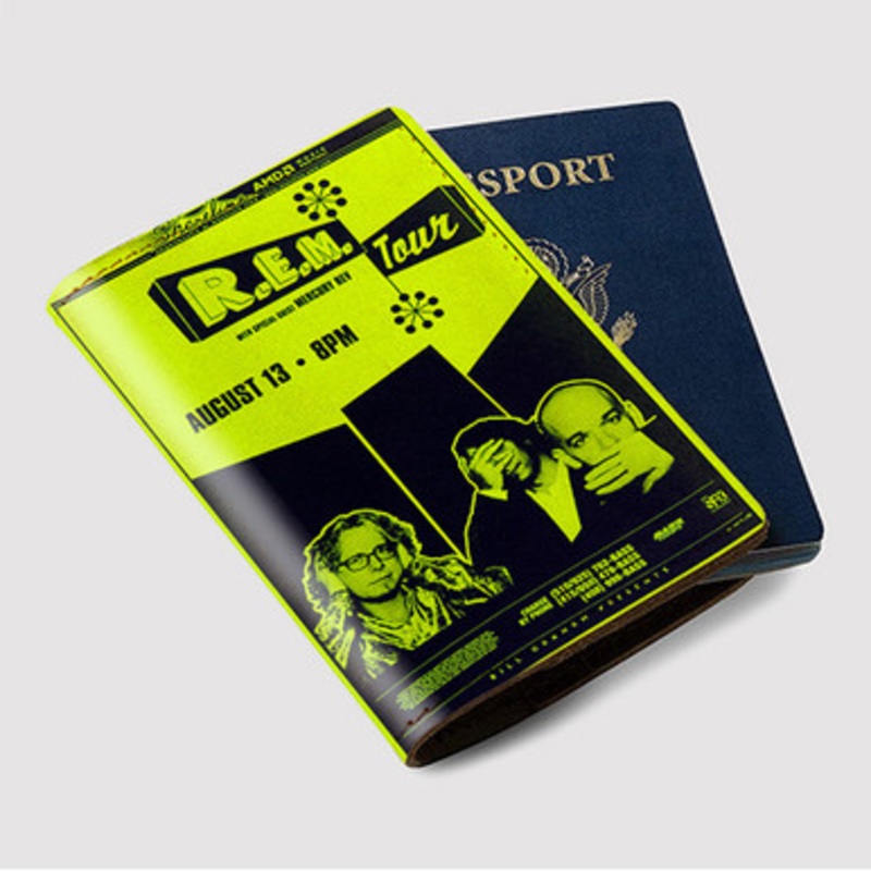 Pastele REM Poster Custom Passport Wallet Case With Credit Card Holder Awesome Personalized PU Leather Travel Trip Vacation Baggage Cover