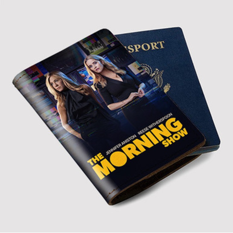 Pastele The Morning Show TV Series Custom Passport Wallet Case With Credit Card Holder Awesome Personalized PU Leather Travel Trip Vacation Baggage Cover