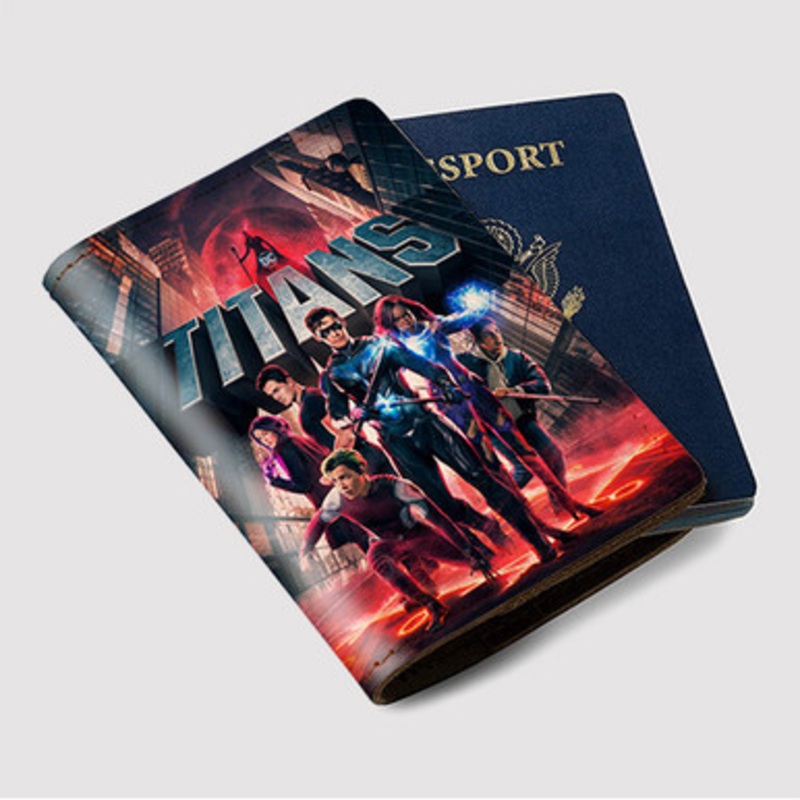 Pastele Titans 2022 Custom Passport Wallet Case With Credit Card Holder Awesome Personalized PU Leather Travel Trip Vacation Baggage Cover