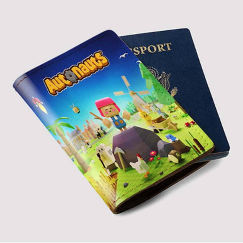 Pastele Autonauts Custom Passport Wallet Case With Credit Card Holder Awesome Personalized PU Leather Travel Trip Vacation Baggage Cover