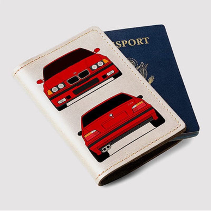 Pastele BMW M3 Custom Passport Wallet Case With Credit Card Holder Awesome Personalized PU Leather Travel Trip Vacation Baggage Cover