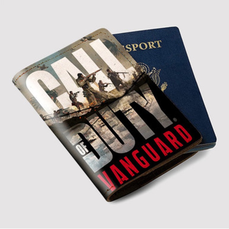 Pastele Call of Duty Vanguard Custom Passport Wallet Case With Credit Card Holder Awesome Personalized PU Leather Travel Trip Vacation Baggage Cover