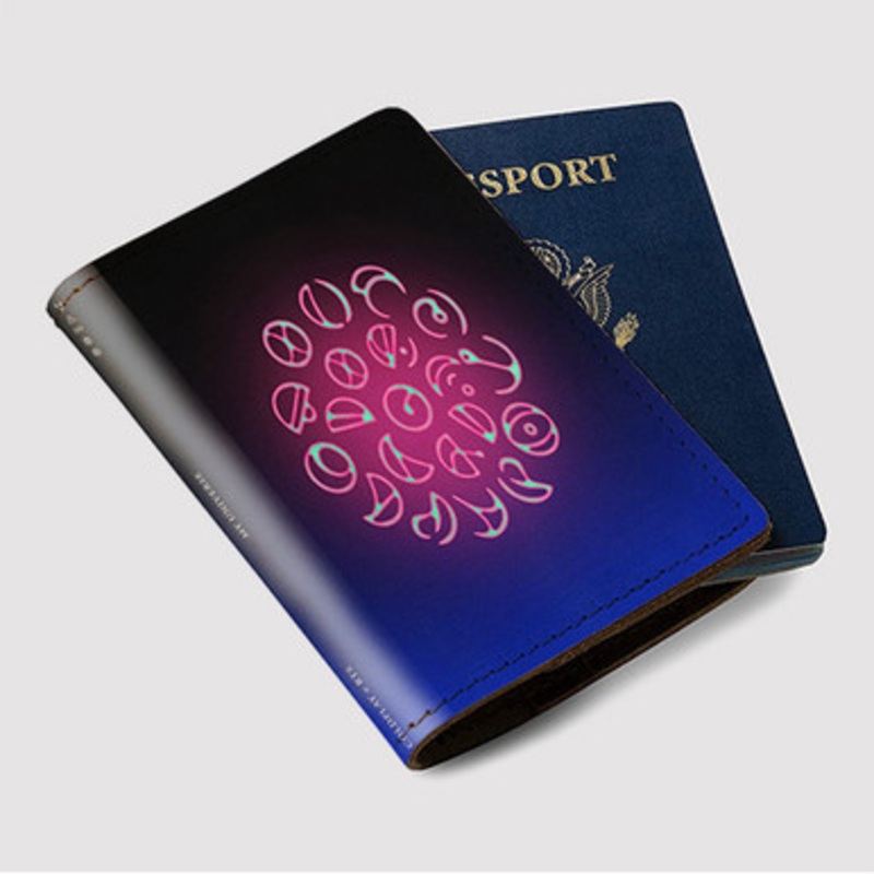 Pastele Coldplay and BTS My Universe Custom Passport Wallet Case With Credit Card Holder Awesome Personalized PU Leather Travel Trip Vacation Baggage Cover