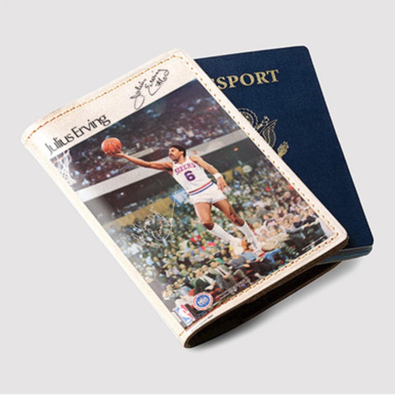 Pastele Dr J Julius Erving jpeg Custom Passport Wallet Case With Credit Card Holder Awesome Personalized PU Leather Travel Trip Vacation Baggage Cover
