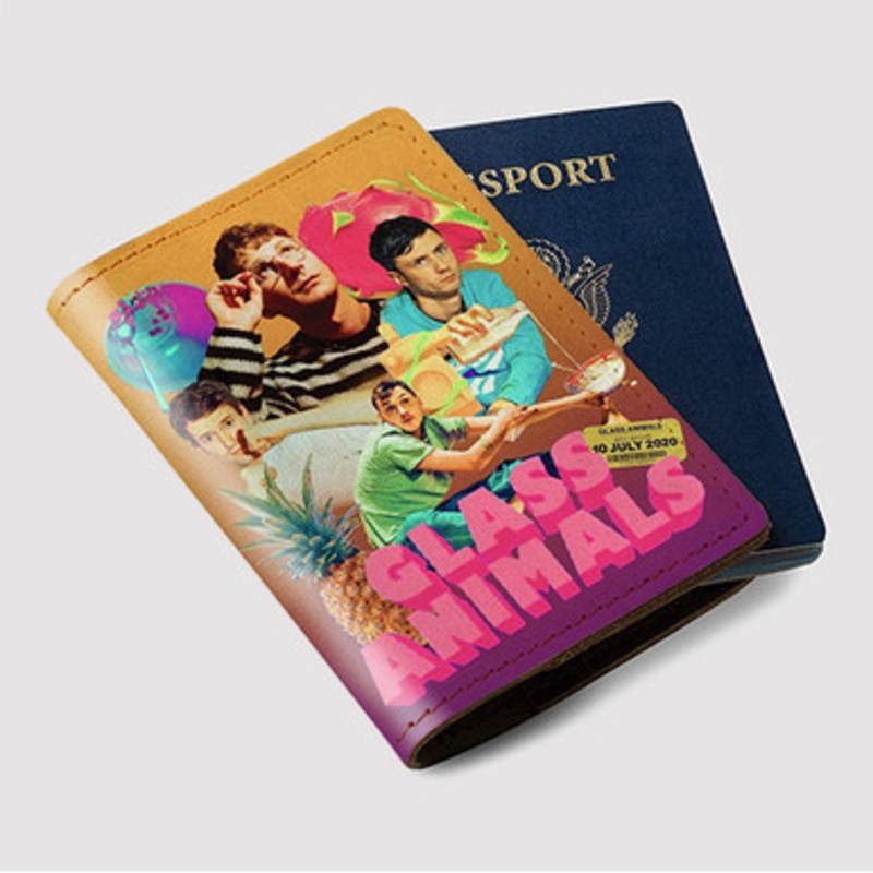 Pastele Glass Animals Custom Passport Wallet Case With Credit Card Holder Awesome Personalized PU Leather Travel Trip Vacation Baggage Cover