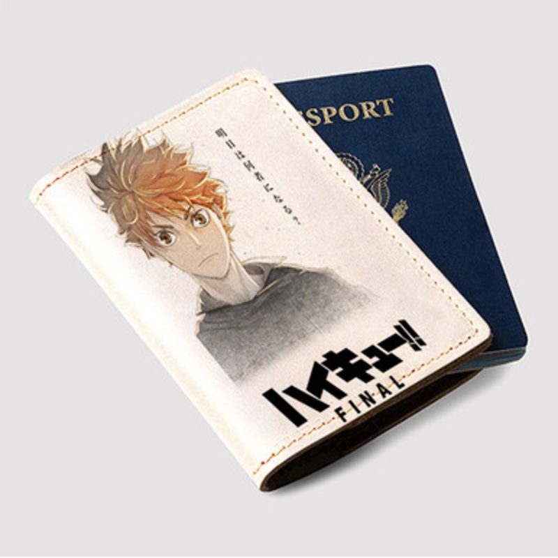 Pastele Haikyuu Final Custom Passport Wallet Case With Credit Card Holder Awesome Personalized PU Leather Travel Trip Vacation Baggage Cover