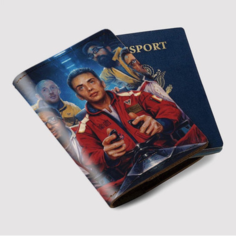 Pastele Logic Poster Custom Passport Wallet Case With Credit Card Holder Awesome Personalized PU Leather Travel Trip Vacation Baggage Cover