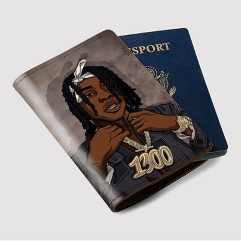 Pastele Polo G Poster Custom Passport Wallet Case With Credit Card Holder Awesome Personalized PU Leather Travel Trip Vacation Baggage Cover