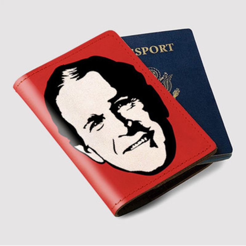 Pastele Qeorge W Bush Custom Passport Wallet Case With Credit Card Holder Awesome Personalized PU Leather Travel Trip Vacation Baggage Cover