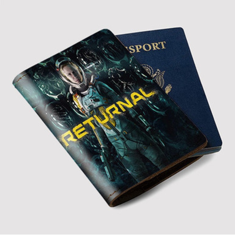 Pastele Returnal Custom Passport Wallet Case With Credit Card Holder Awesome Personalized PU Leather Travel Trip Vacation Baggage Cover