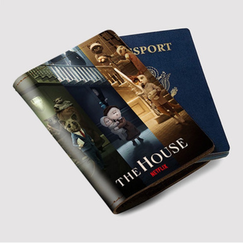 Pastele The House Custom Passport Wallet Case With Credit Card Holder Awesome Personalized PU Leather Travel Trip Vacation Baggage Cover