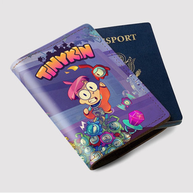 Pastele Tinykin Custom Passport Wallet Case With Credit Card Holder Awesome Personalized PU Leather Travel Trip Vacation Baggage Cover