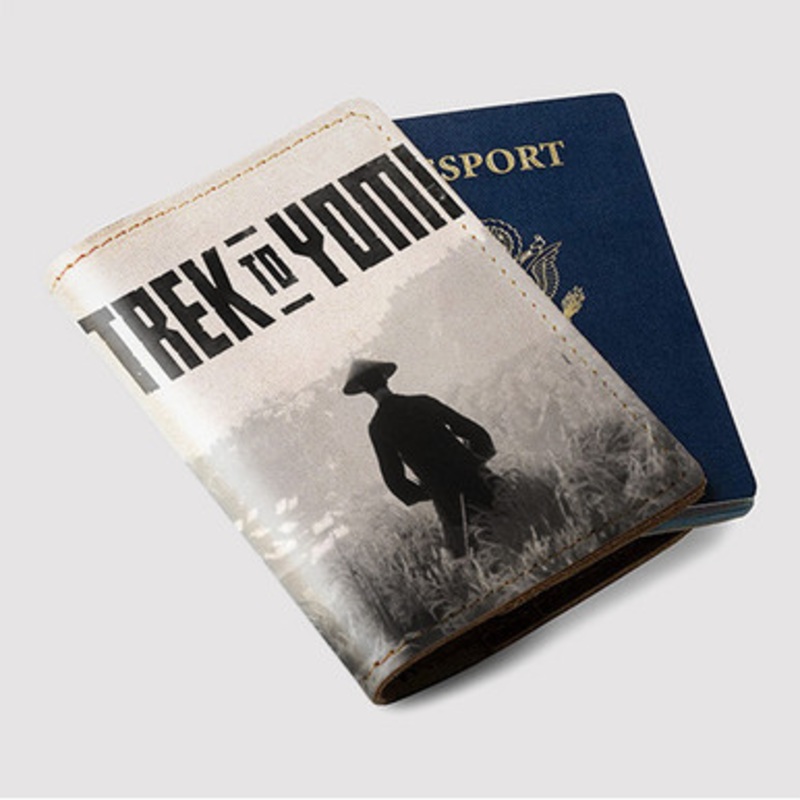 Pastele Trek To Yomi Custom Passport Wallet Case With Credit Card Holder Awesome Personalized PU Leather Travel Trip Vacation Baggage Cover