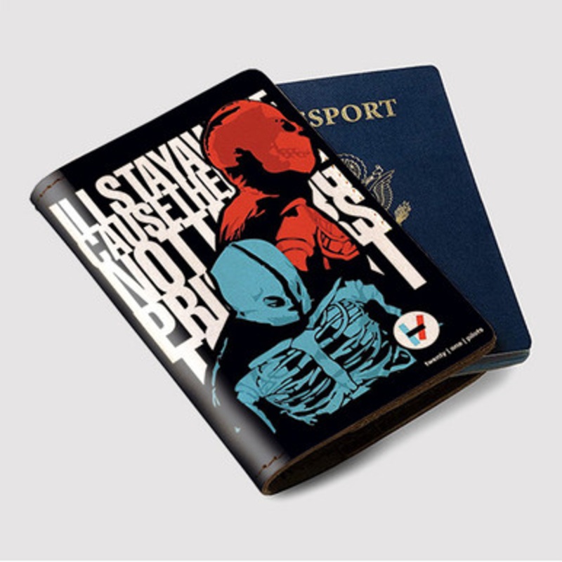 Pastele Twenty One Pilots Ode To Sleep Custom Passport Wallet Case With Credit Card Holder Awesome Personalized PU Leather Travel Trip Vacation Baggage Cover