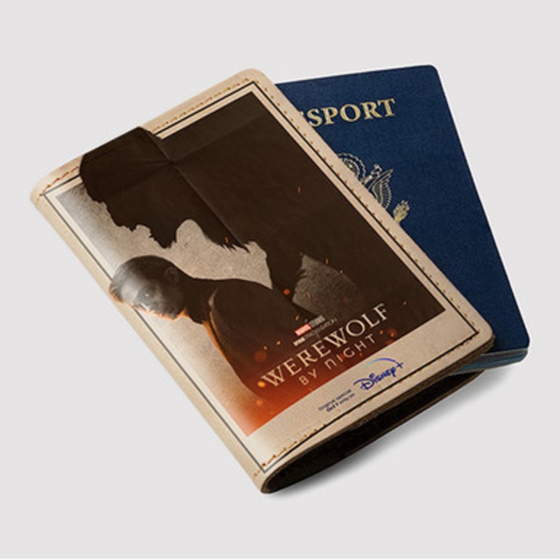 Pastele Werewolf By Night Custom Passport Wallet Case With Credit Card Holder Awesome Personalized PU Leather Travel Trip Vacation Baggage Cover
