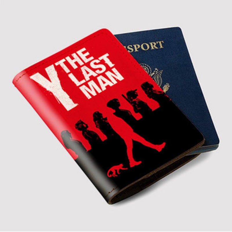 Pastele Y The Last Man Good Custom Passport Wallet Case With Credit Card Holder Awesome Personalized PU Leather Travel Trip Vacation Baggage Cover